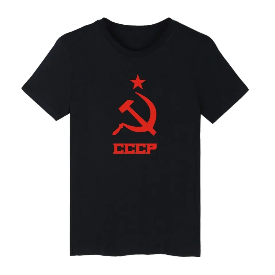Zomer t-shirt CCCP T-Shirt Mannen Vrouwen Populaire Mode Korte Mouw T-shirt Katoen Casual Harajuku Summer Cool Tops | Мужская одежда