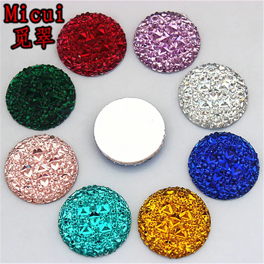 

Круглые полимерные кристаллы Micui ZZ670, 30 шт., 25 мм, Аппликации, бусины с плоским основанием, стразы из полимера, хрустальный камень для свадебно...