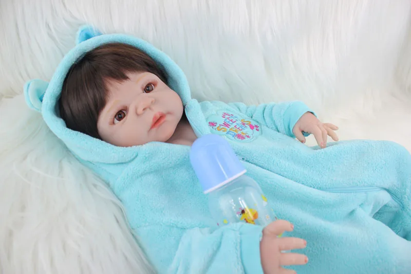 55 см силиконовая кукла Reborn Baby Boy 22 дюйма Реалистичная виниловая для новорожденных