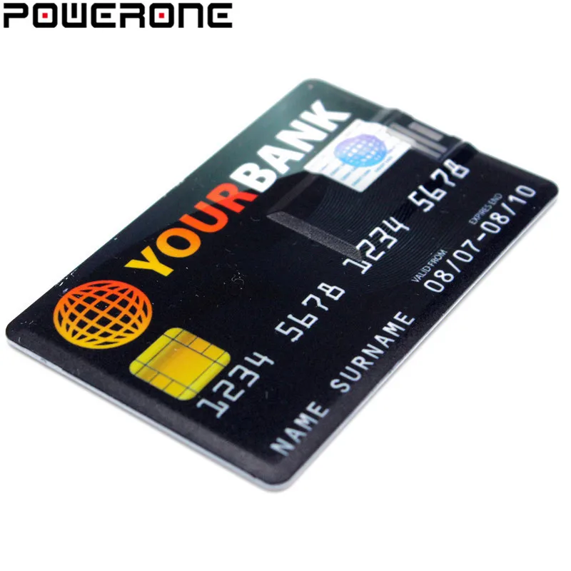 Powerone водонепроницаемый супер тонкий USB флеш-накопитель для кредитных карт 4 ГБ 8 ГБ 16 ГБ 32 ГБ 64 Гб модель карты памяти