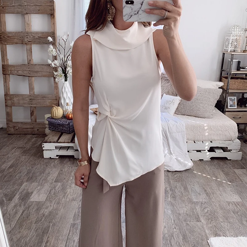 Новая летняя женская футболка модная Асимметричная с открытыми плечами женское