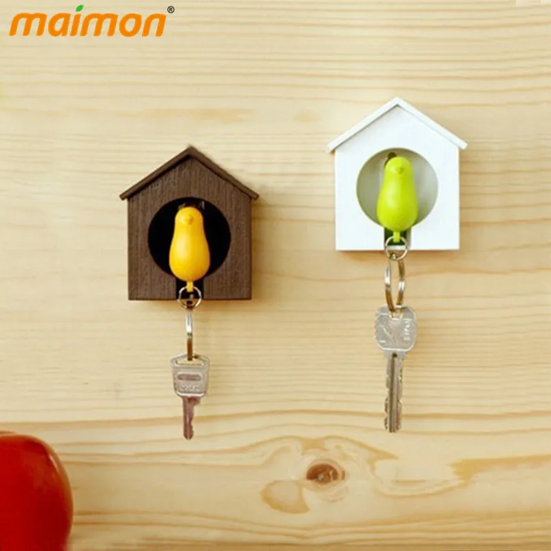Новинка Мини Воробей Птичье гнездо свисток брелок пластиковый держатель для