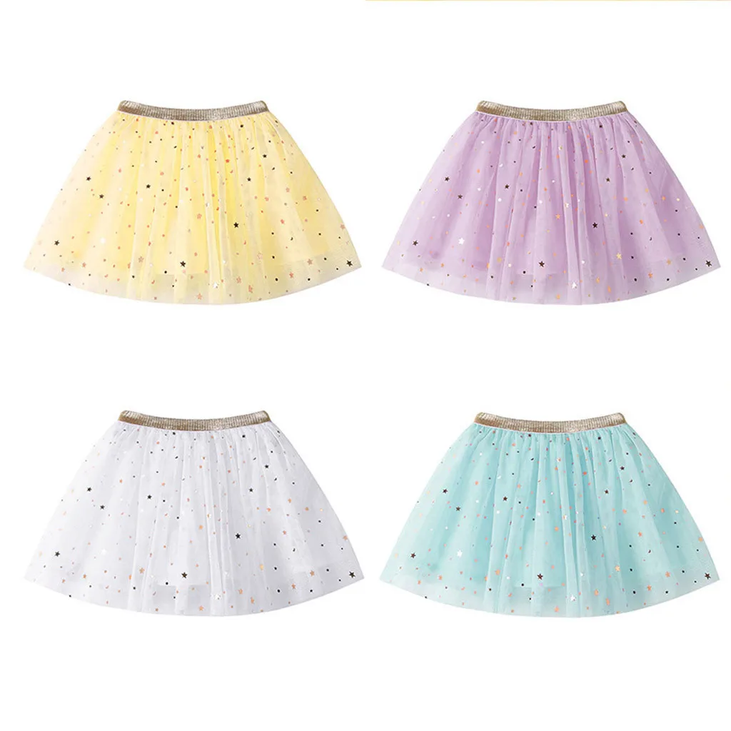 Princess Elegant Fashion Baby Kids Girls Stars Sequins Party Dance Ballet Tutu Skirts tule skirt girls children skirts | Детская одежда