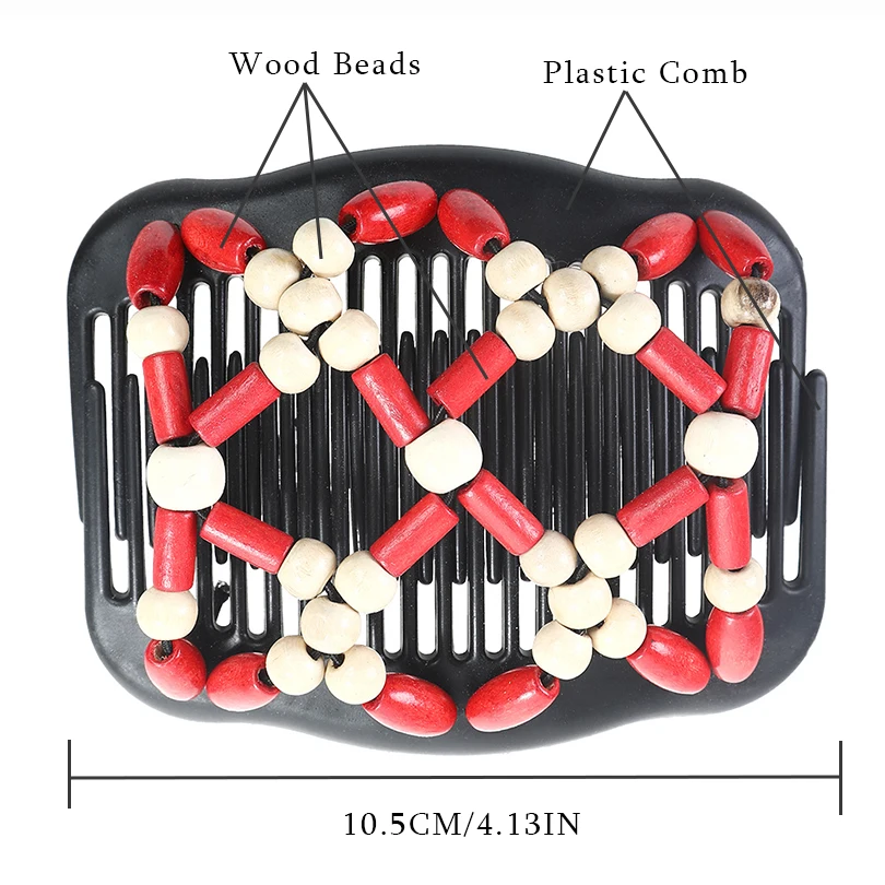Двойной отделанный бисером для волос Haimeikang эластичная Шпилька с бусинами в стиле