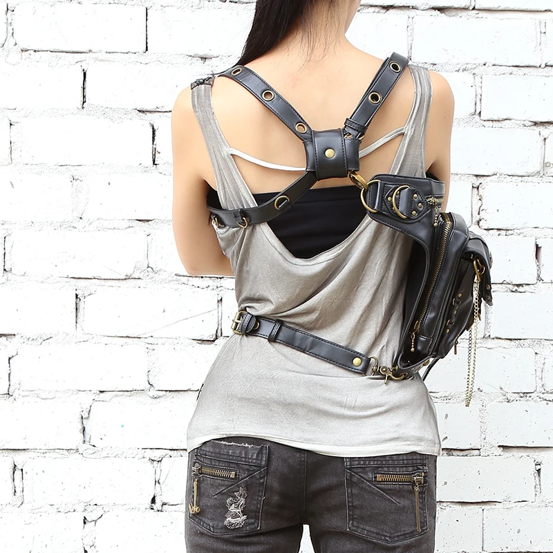 Из искусственной кожи унисекс Хип падения ног сумка поясная Бум кошелек мотоцикл