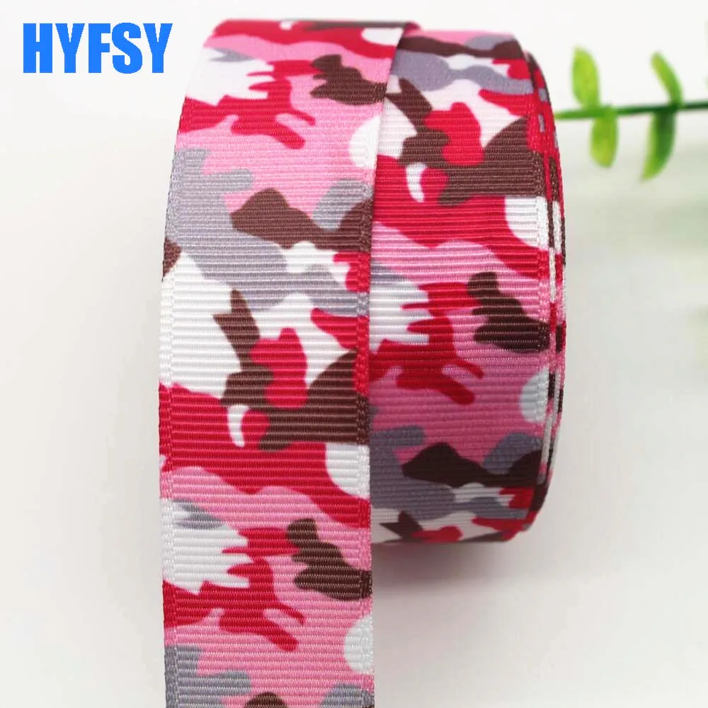 Hyfsy 10045 22 25 мм камуфляжная лента 10 ярдов DIY подарочная упаковка для волос бант