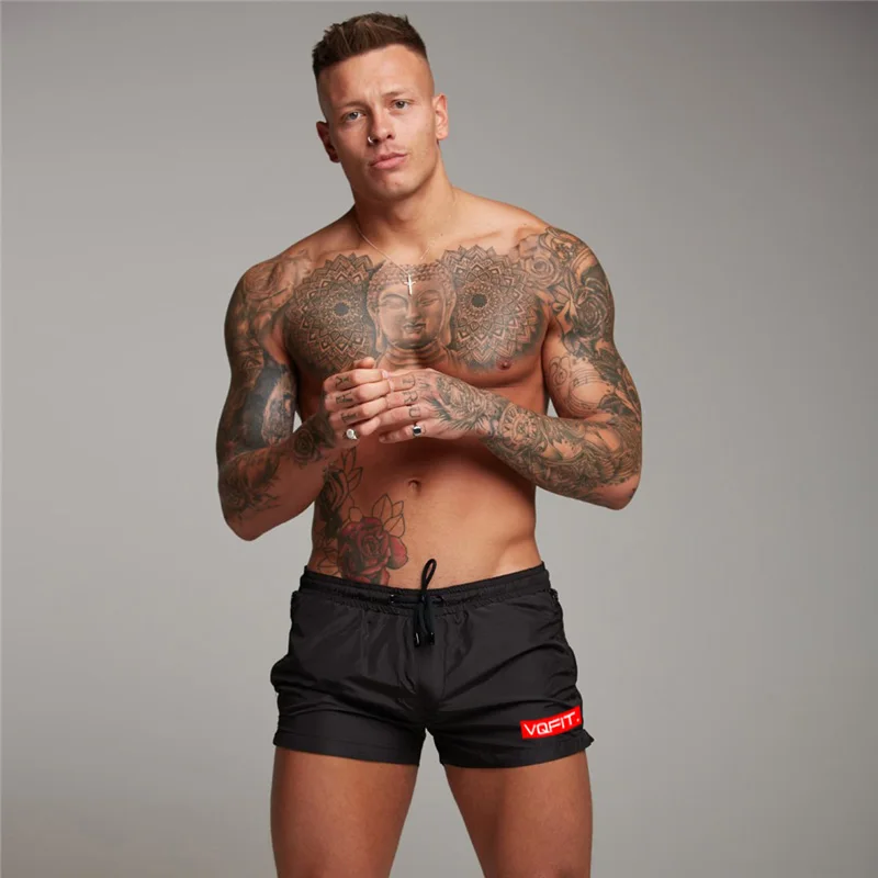 New Summer Mens Quick Dry Fitness Shorts Casual Training Sports Security Zipper Pocket Running Gym Bodybuilding | Спорт и