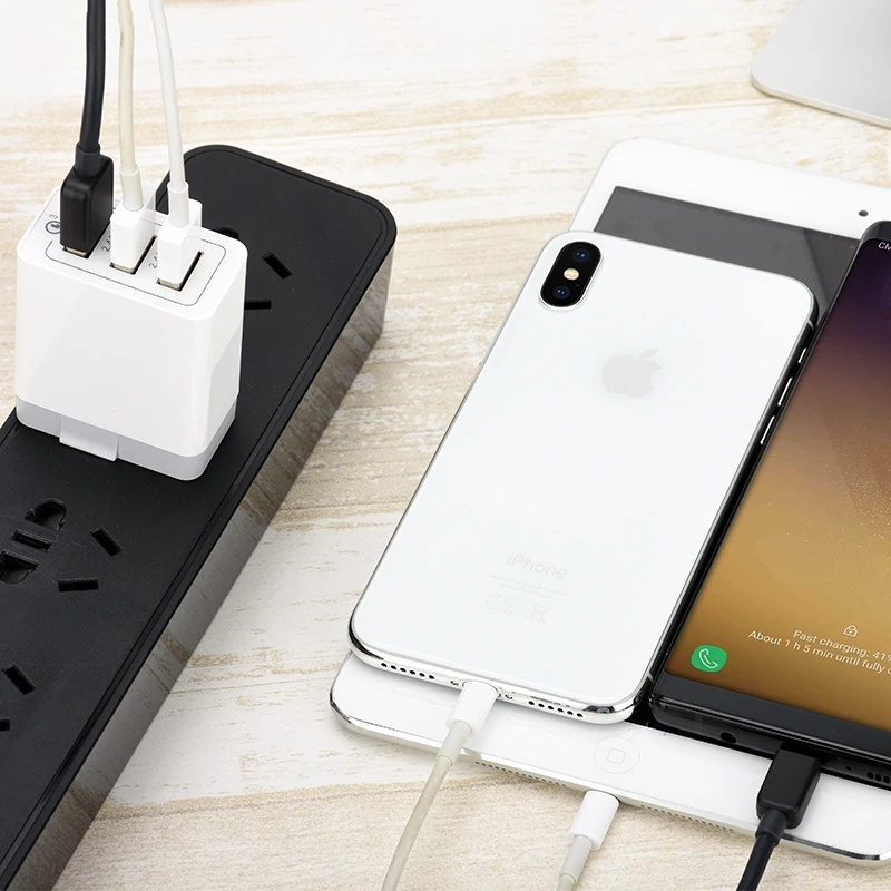 DCAE 3 USB QC 3,0 зарядное устройство для iphone X 8 ipad samsung S9 S8 huawei Xiaomi универсальный ЕС США штекер Быстрая зарядка Телефон Настенный адаптер