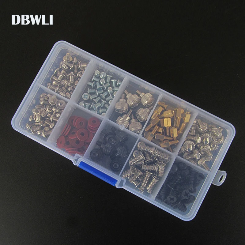 228Pcs DIY Screw Assortment Kit Computer PC Screws Set With case For Motherboard Case Fan CD-ROM Hard Disk | Обустройство дома