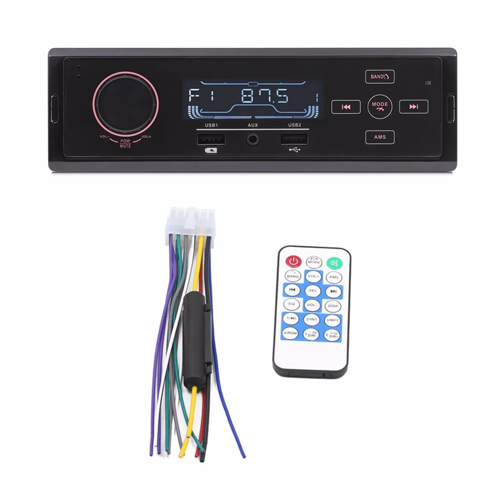 Автомобильный аудио 1Din Bluetooth Handsfree USB/Зарядка телефона MP3 плеер с поддержкой AUX/SD/FM
