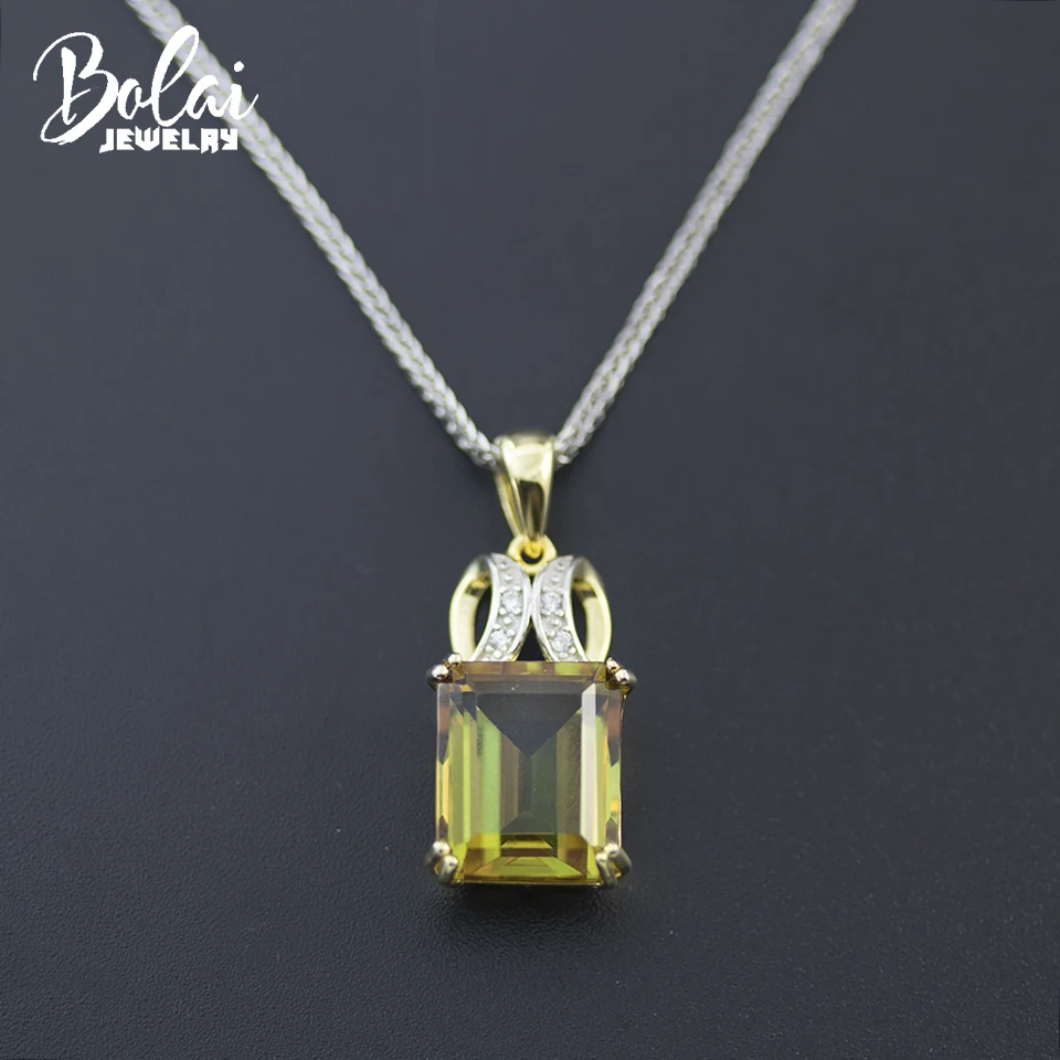 

Bolai Zultanite Pendant Necklace Genuine 925 Sterling Silver Color Changing Diaspore Gemstone Sultanit Fine Jewelry For Women