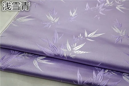 light lilac 1 meter CF595 листья бамбука Сирень ткань китайский Стиль парча жаккардовые шелковые ткани Cheongsam ткани подушки Шторы одежда - Цвет: light lilac 1 meter