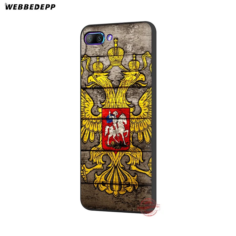 WEBBEDEPP мягкий чехол с российским флагом и гербом для Honor 20 10 9 9X 8 Lite 8C 8X 7X 7C 7A 3 ГБ 6A Pro