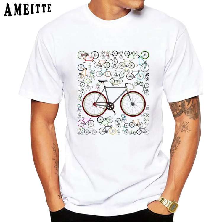 Z3459 Футболка с принтом «Fixie Bicycle Road Anatomy» летняя модная мужская футболка «This Is How I rol Boy» повседневные топы «Ameitte Hipster», мужские футболки - Цвет: Z3459