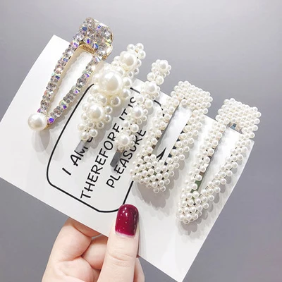 A007 5pcs Заколка для волос в Корейском стиле для женщин и девочек из металлического сплава из жемчуга BB заколки для волос Роскошные многофункциональные ряды неправильные искусственные жемчужины декоративные шпильки для волос - Цвет: A007 5pcs