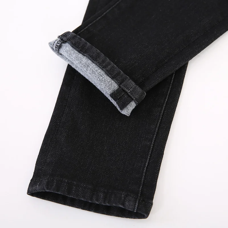 LEIJIJEANS Новое поступление Зимние флисовые тянущиеся хорошо размера плюс