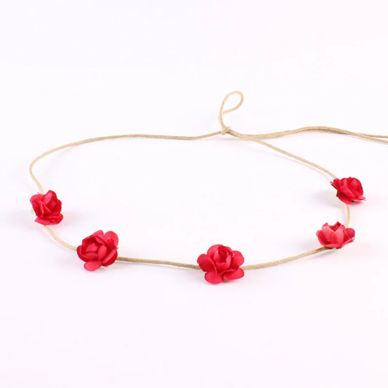 7 шт./лот новорожденных цветочный ободок для волос девочек лента на голову с