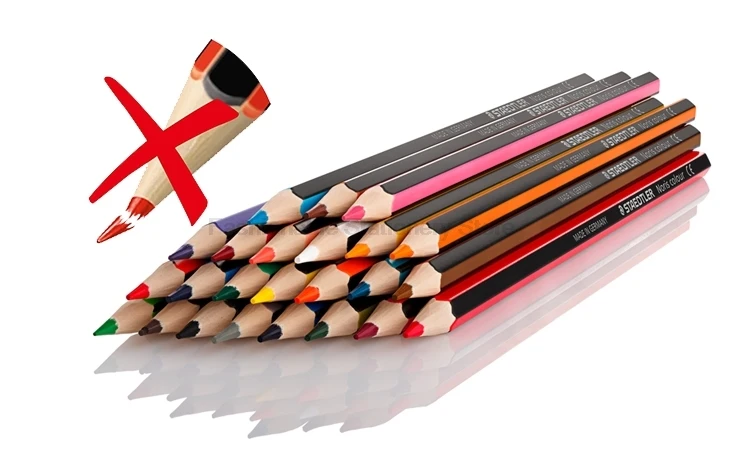 Стираемые нетоксичные цветные карандаши STAEDTLER WOPEX 185 C24 24 цвета ed для рисования