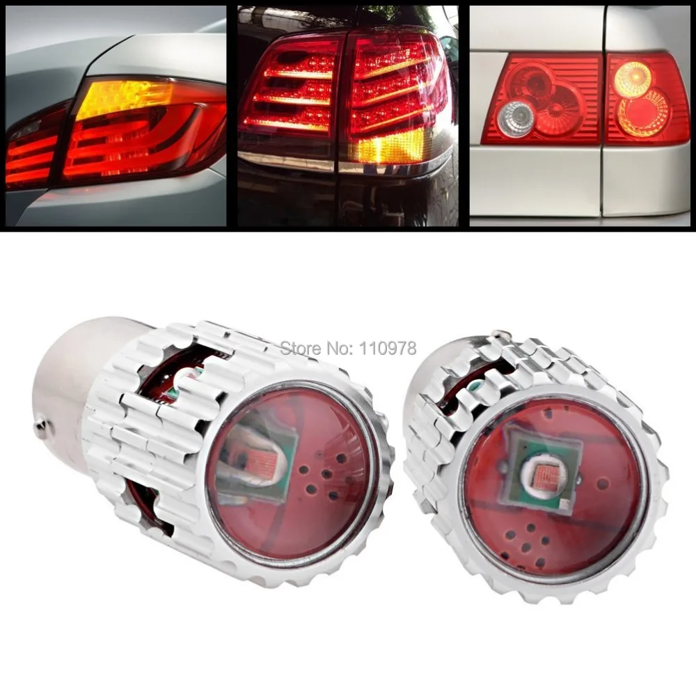 2 шт. 25 Вт Янтарный 7057 BAU15s PY21W CREE XP E Chips LED Proector Lens указатель поворота лампа для Honda
