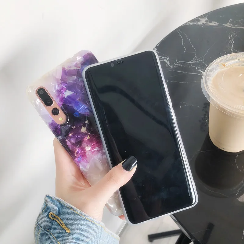 Чехол для телефона Huawei P20 P30 Pro чехол Honor 10 9 мягкий силиконовый фиолетовый