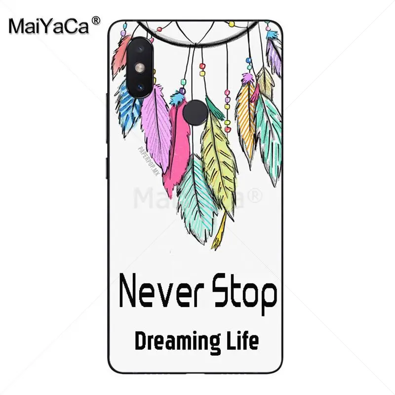 MaiYaCa Never Stop Dreaming Life милый чехол для телефона xiaomi mi 8se 6 note2 note3 redmi 5 plus note 4 5|Бамперы| |