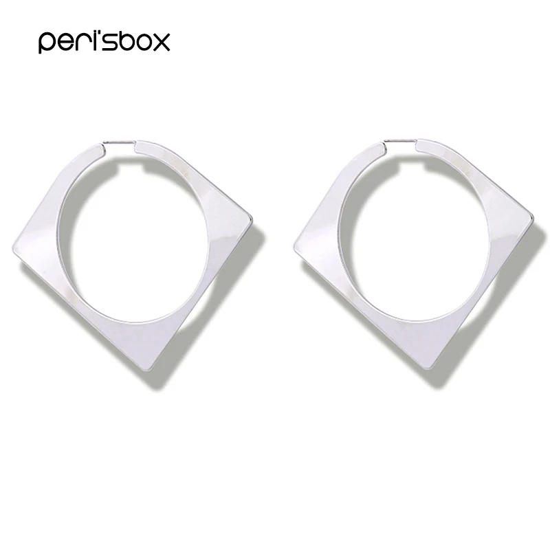 Женские Геометрические серьги Peri'sbox большие металлические кольца в стиле