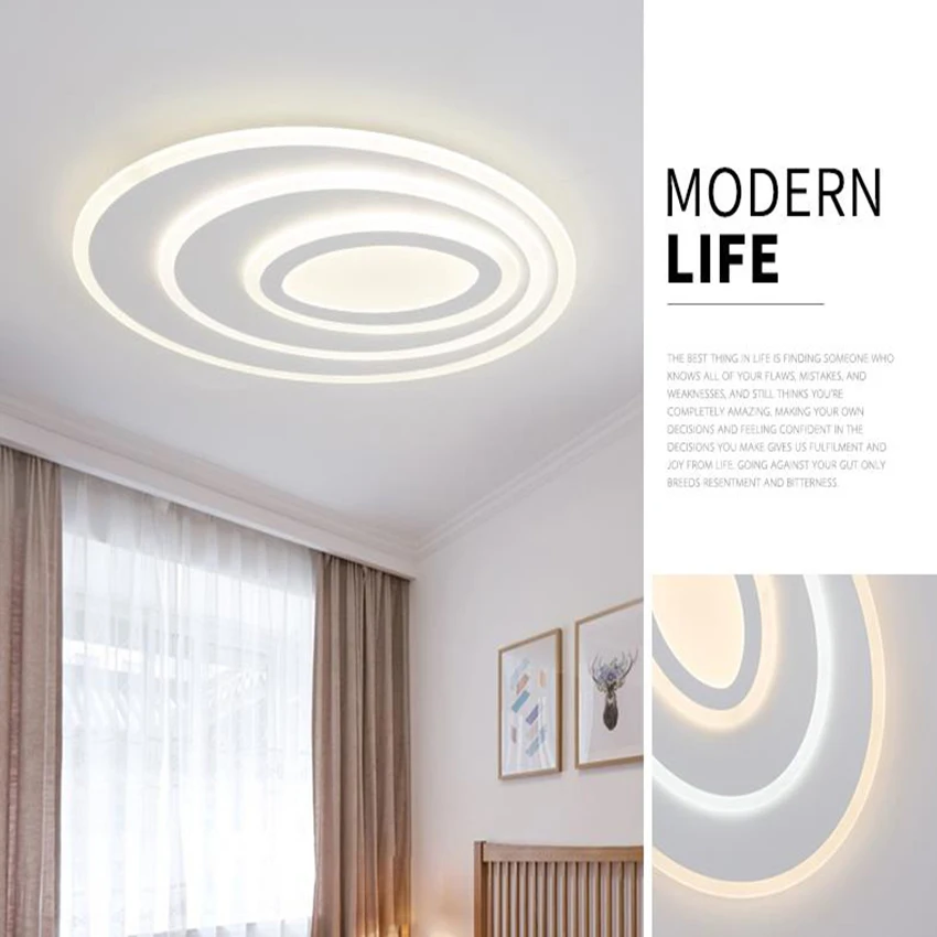 Тонкий светодиодный потолочный светильник для гостиной современный