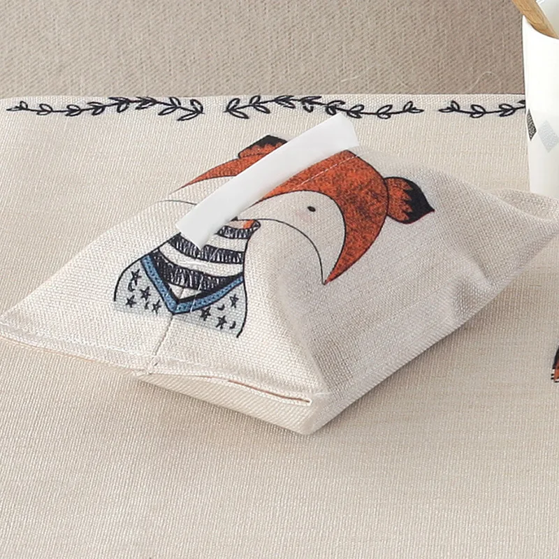 Милый мультяшный бумажный набор полотенец из хлопка и льна мешок для бумажная
