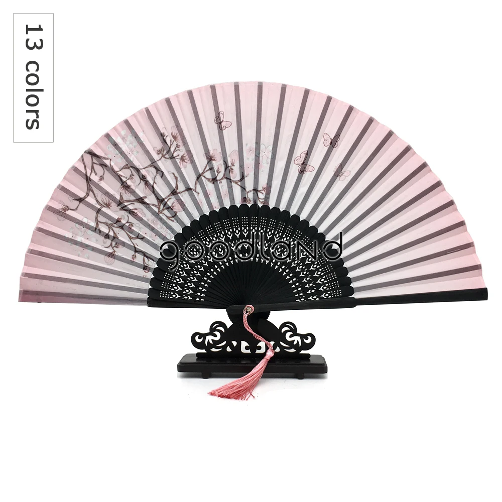 Оптовая продажа Бесплатная доставка 100 шт./лот цветочный узор бамбук складной