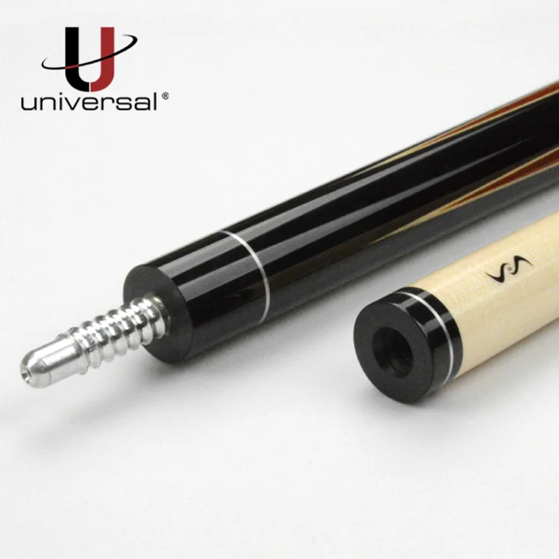 New Universal Gusset-insert Pool Cue Original 12.75mm Tip UN112-4 Black 8 with Protector | Спорт и развлечения