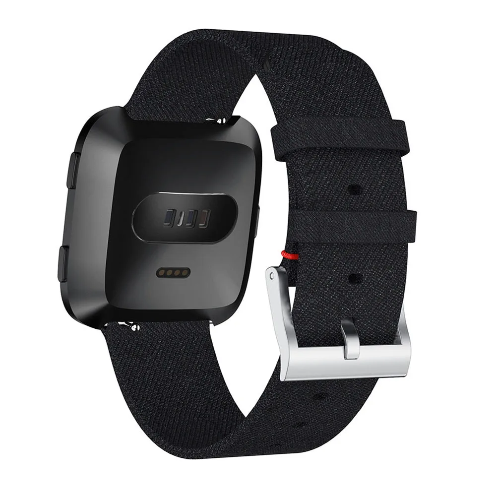 Холщовый ковбойский ремешок для часов с пряжкой Fitbit умные часы Versa браслет на