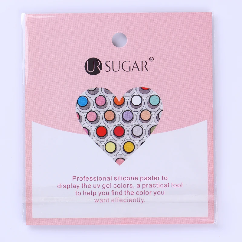 Ur Sugar 25 шт. прозрачный силиконовый стикер для этикеток клейкий клей для гель-лака цветная Кнопка УФ-Гель-лак дисплей инструмент для дизайна ногтей