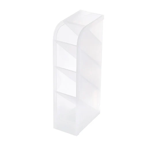White oblique insert Многофункциональная прозрачная настольная коробка для хранения, для домашнего офиса, Кисть для макияжа, губная помада, трубка для хранения, скраб, держатель для ручек, Настольный Органайзер - Цвет: White oblique insert
