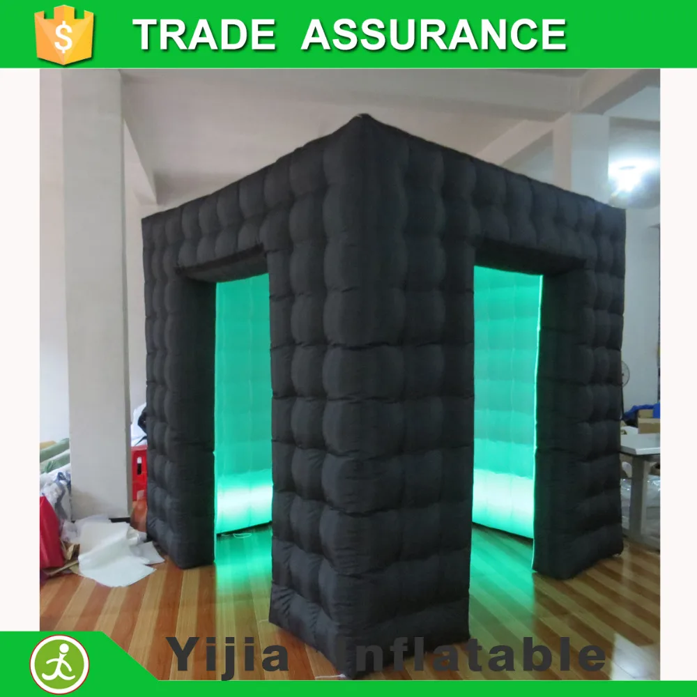 Бесплатная доставка DHL светодиодные ленты на дне надувная фотобудка кубическая