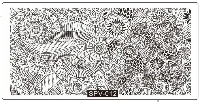 Новые 1 шт изображения пластины SPV01-30 XL Большие полные цветы шаблон для стемпинга для нейл-арта, 1 шт изображения штамп пластины ногтей штамповки пластины(30