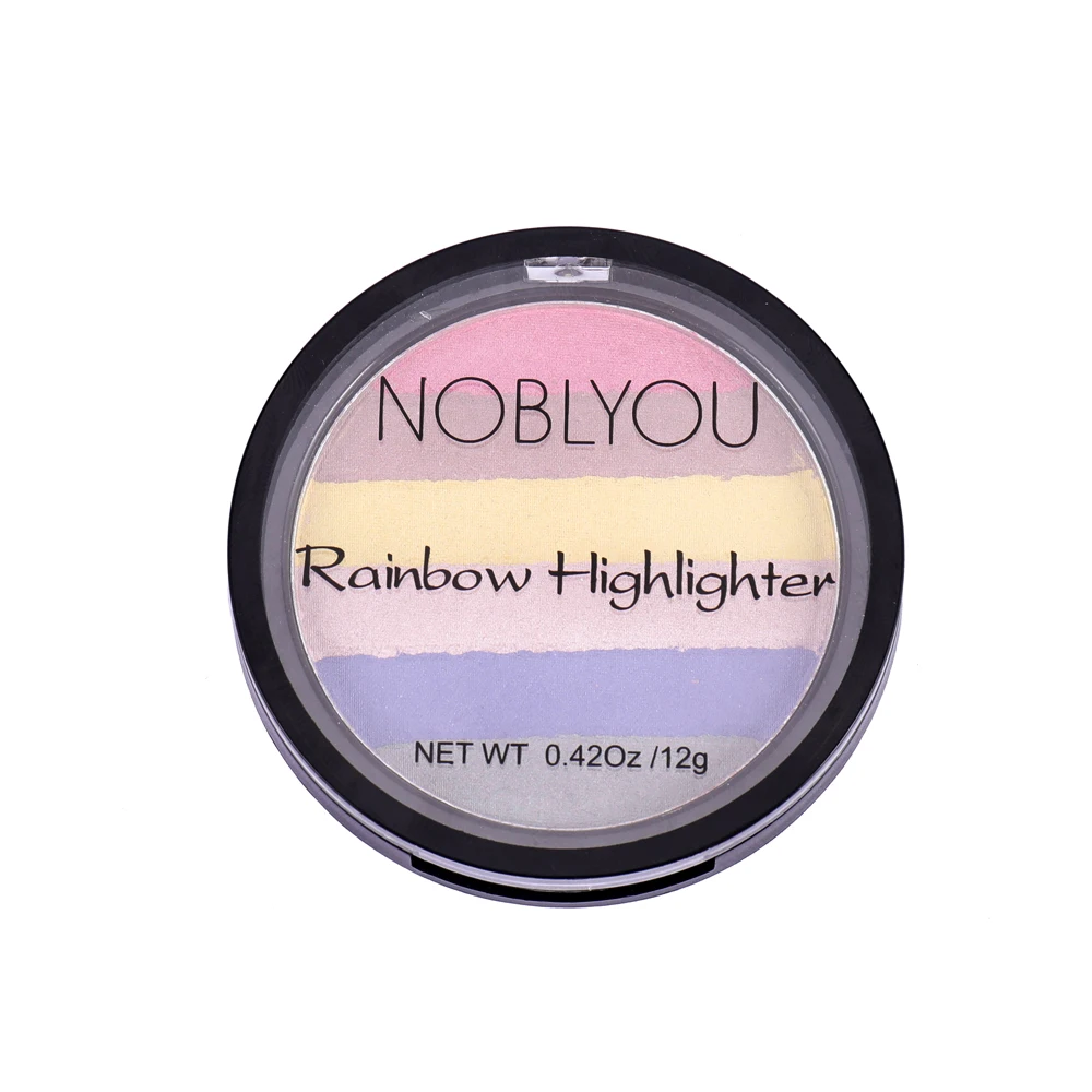 NOBLYOU 6 Colors Rainbow Eyeshadow Palette Matte Diamond Glitter Matallic Eye Shadow in One Makeup Set for Beauty |