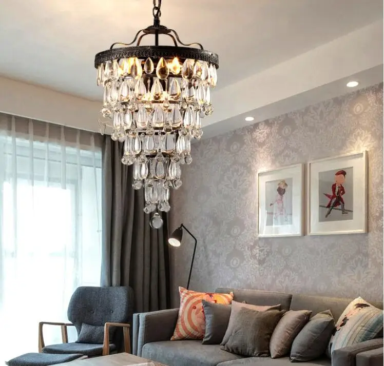 Потолочная светодиодная железная ретро лампа в американском стиле французская