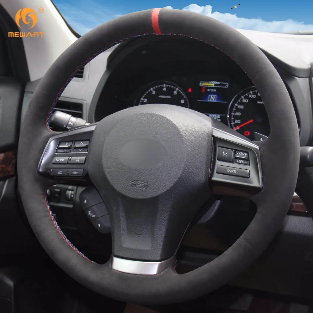 MEWANT Black Suede Car Steering Wheel Cover for Subaru Forester 2013-2015 Legacy 2013-2014 Outback XV Parts | Автомобили и