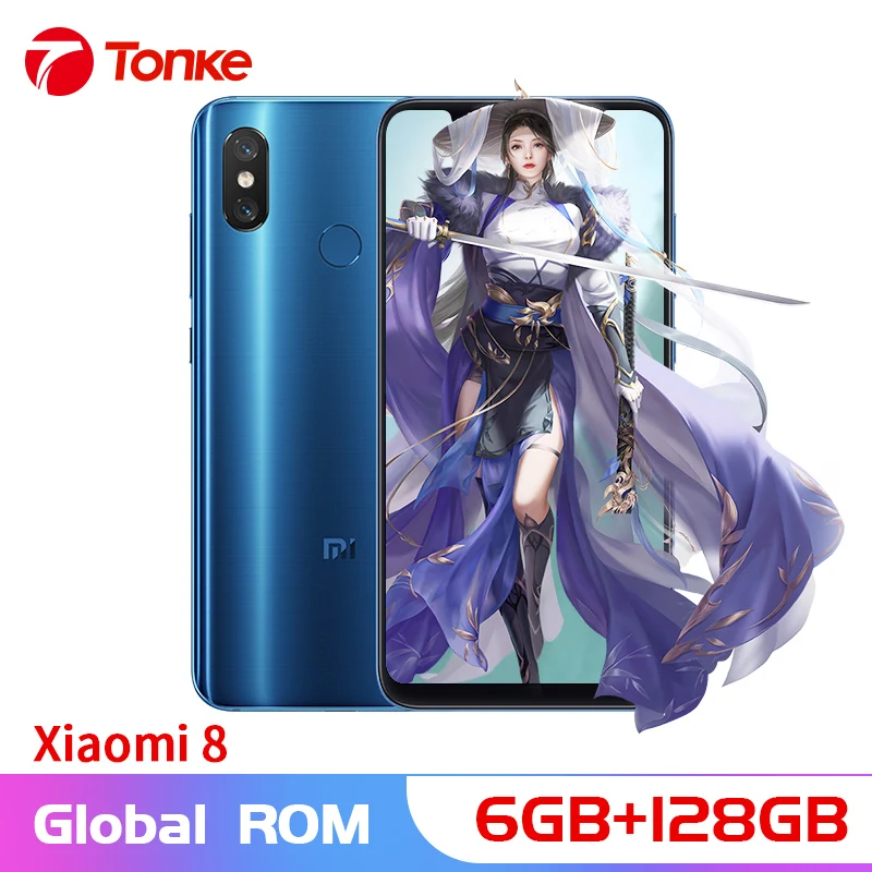 Оригинальная глобальная прошивка Xiao mi 8 6 GB ram 128 rom Snapdragon 845 Octa Core 21 &quot18 7: 9 Полный