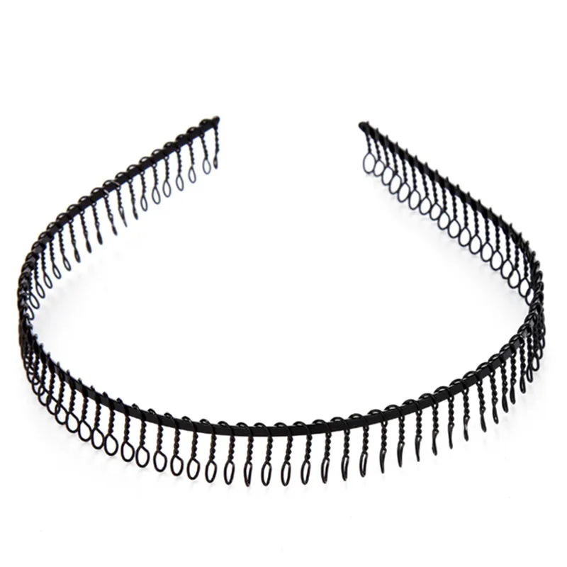 

High Quality 1 PC Metal Teeth Comb Hairband Hair Hoop Headband Black