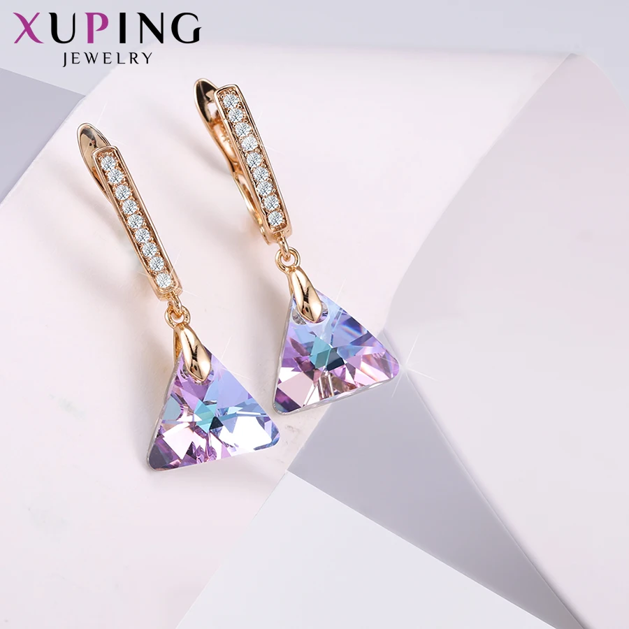 Xuping длинные Винтажные серьги с кристаллами от Swarovski Европейский стиль ювелирные изделия подарок на год для женщин девочек S185-20539