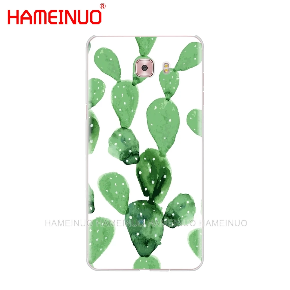 HAMEINUO чехол для телефона с изображением зеленого кактуса и цветов Samsung Galaxy C5 C7 C8 C9