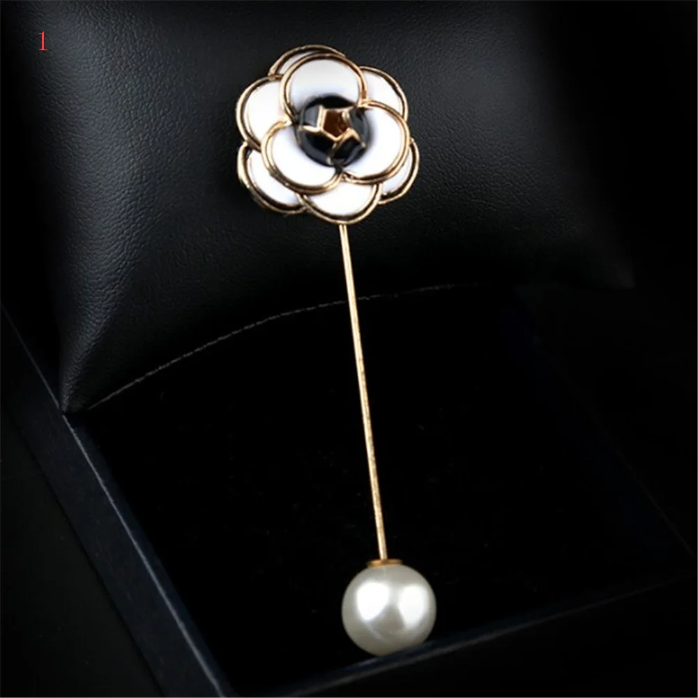 Новинка 2019 брошь для свитера в виде цветка розы штифты корсажа Камелия длинная