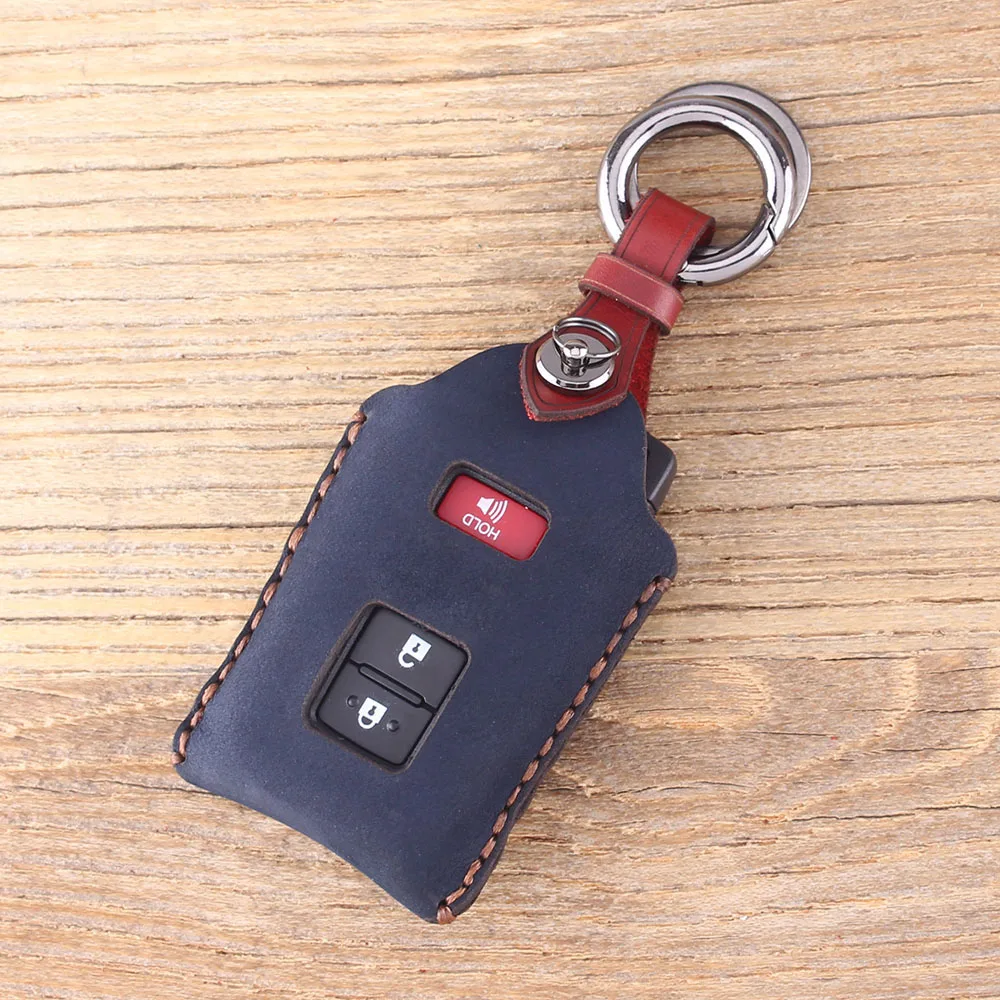 KEYYOU 2 + 1 кнопки из натуральной кожи чехол для автомобильного ключа Toyota Avalon Camry RAV4