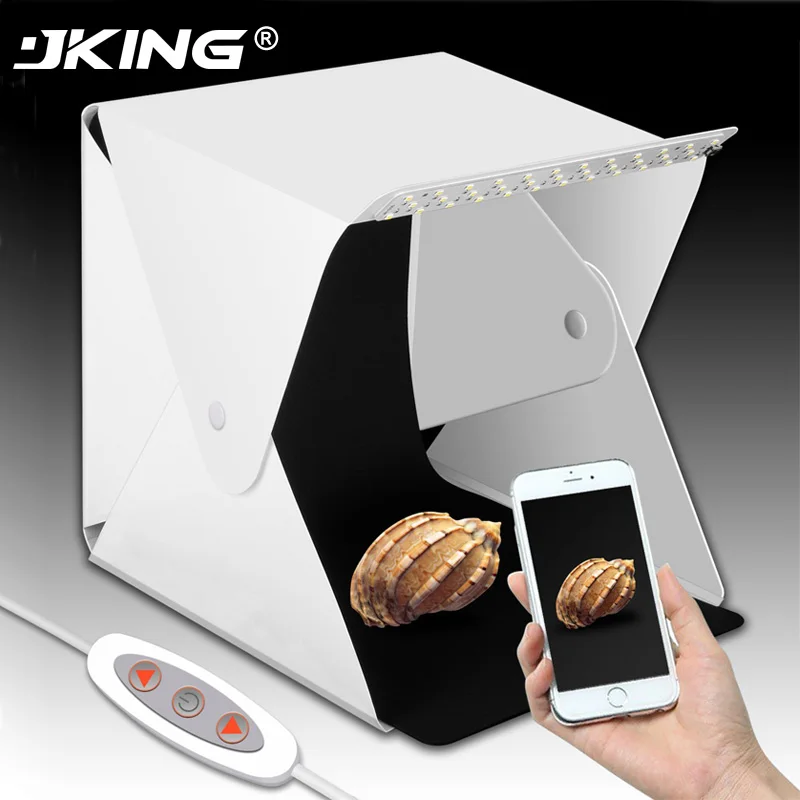 JKING складной фотографии Studio Box lightbox Softbox светодиодный световой короб для iPhone Samsang