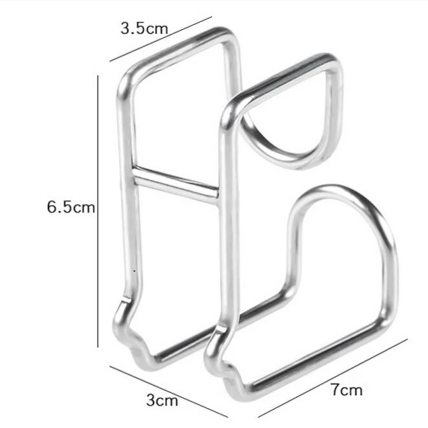 

1PCS Load-Bearing 1KGS stainless steel Adhesive Strong Wall Door Hook Transparent Kitchen Hooks Waterproof Bathroom Hanger
