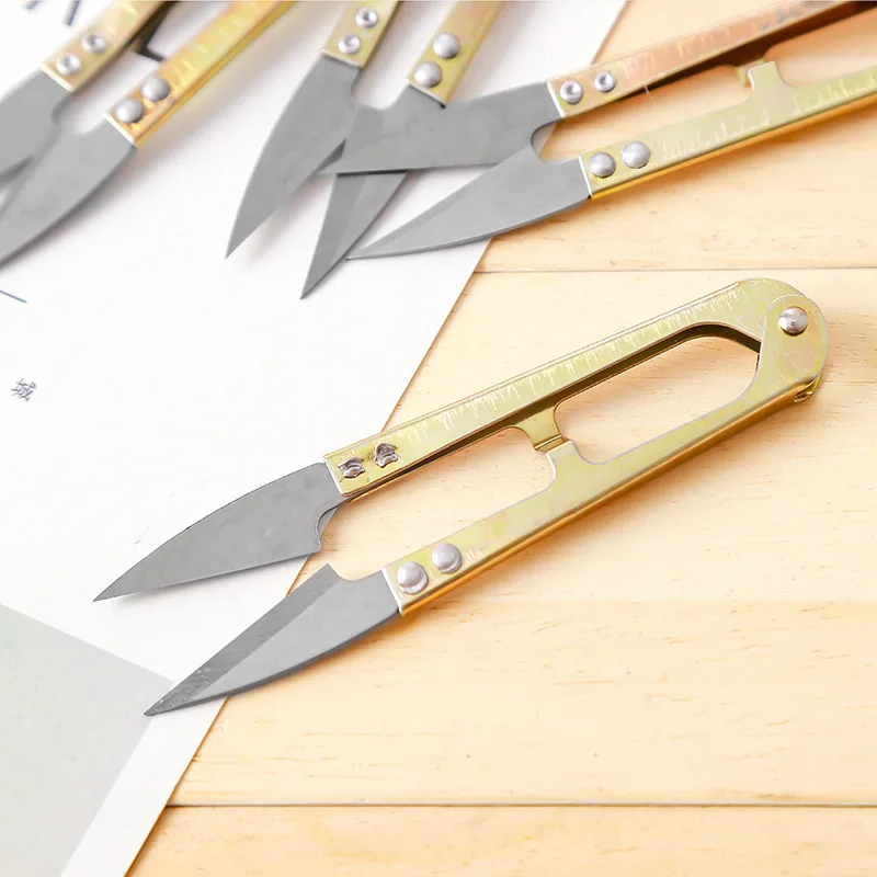 Ножницы Pulaqi из нержавеющей стали для вышивки крестом ножницы типа U с золотым