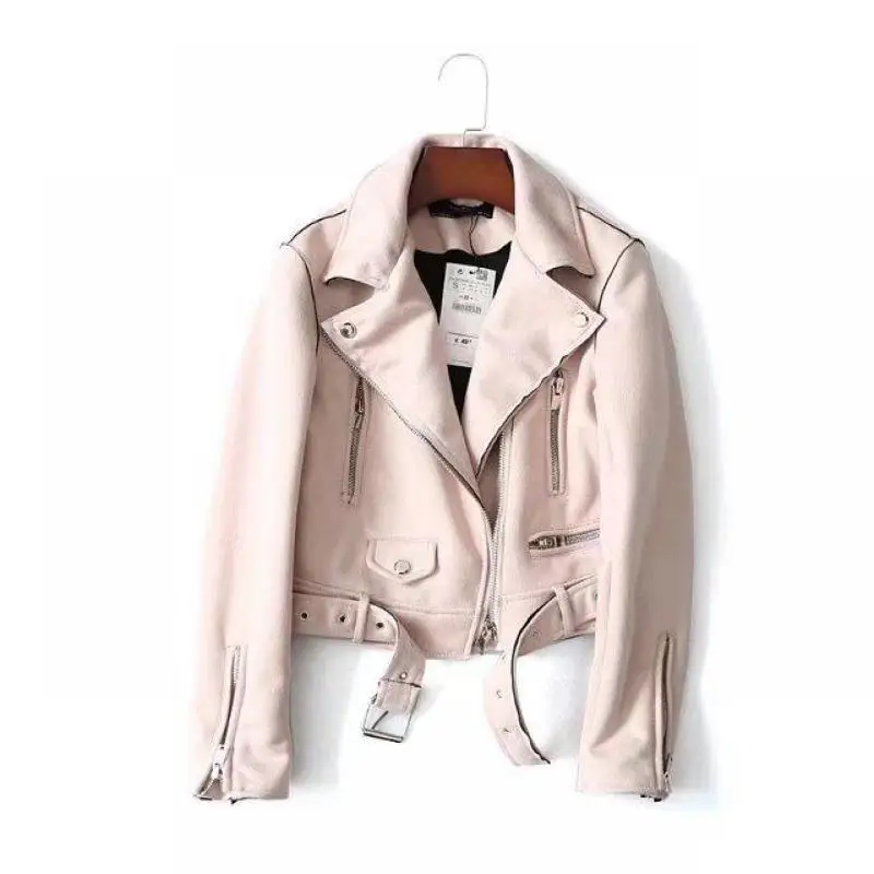Женская байкерская куртка из искусственной кожи новинка 2019 демисезонные