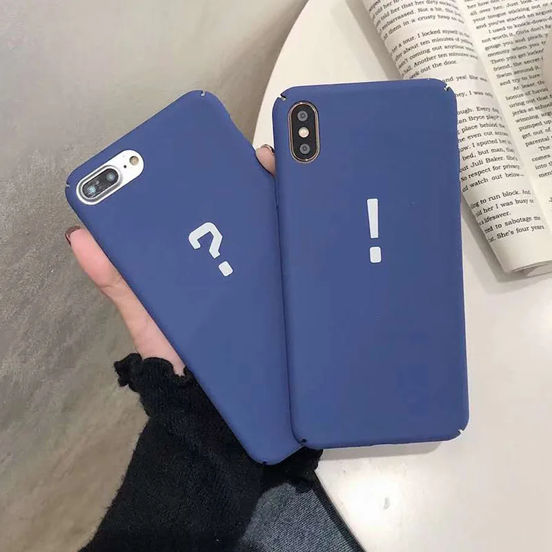 Rheinruby Couples Love Heart Frosted Case For iPhone X XS XR Max 7 8 Plus 6S Cute Cartoon Hard PC Phone Back Cover Coque |