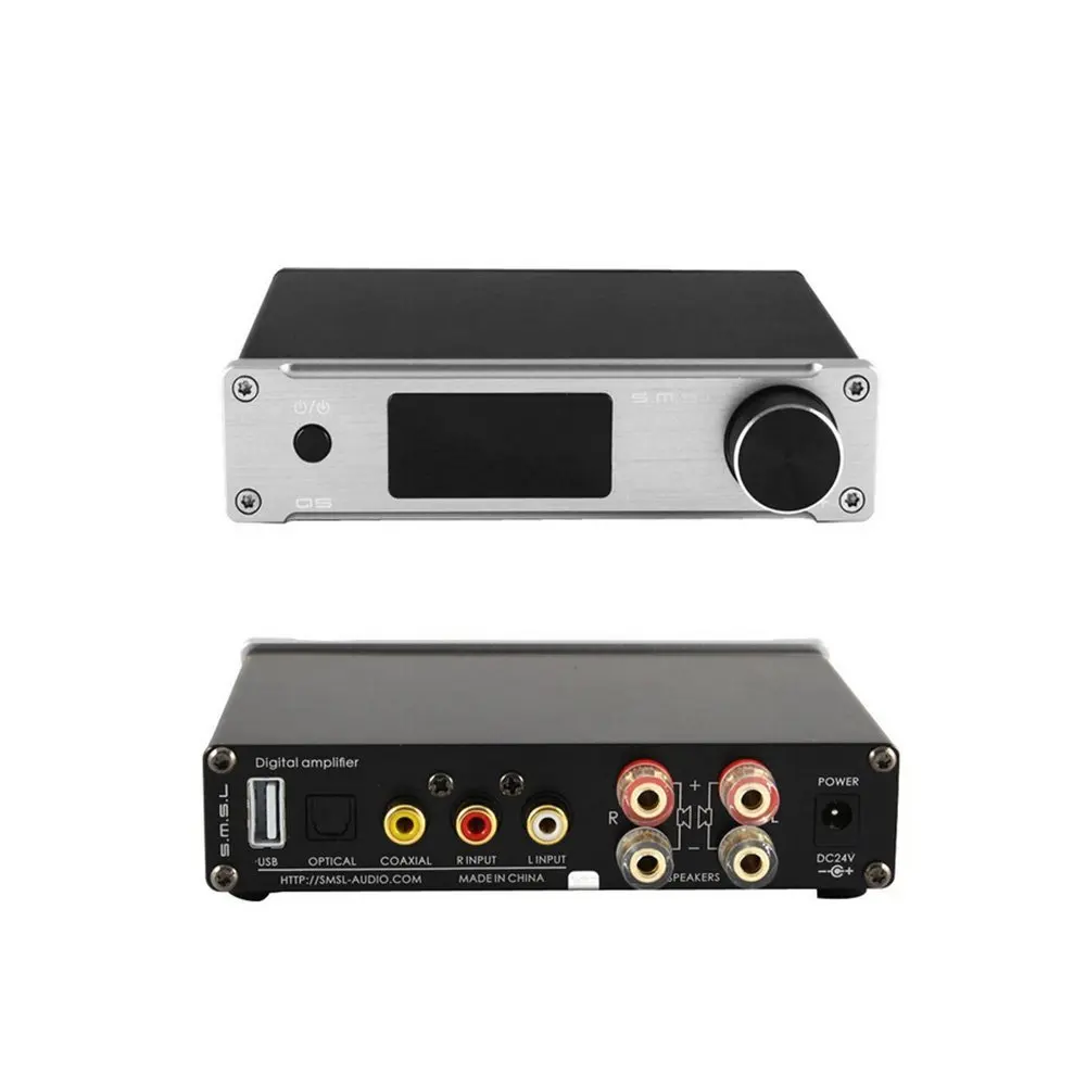Цифровой Hi Fi усилитель SMSL Q5 Pro серебристый коаксиальный с USB волокном|smsl usb|silver